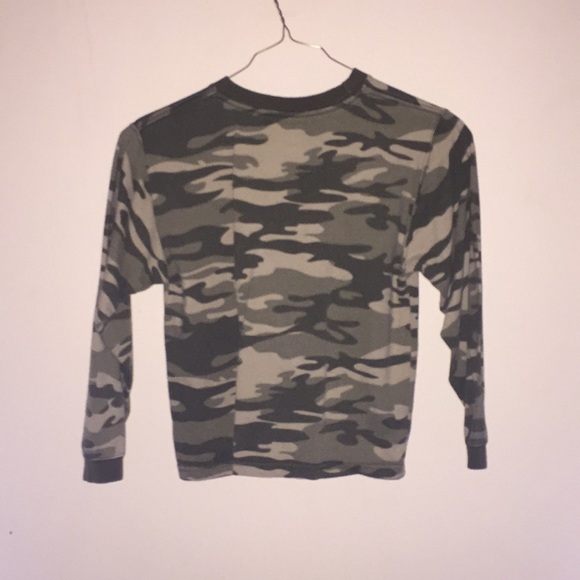 Boy's Green Camouflaged Shirt - Picture 2 of 5